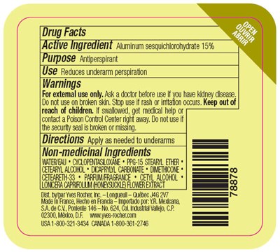 Back Label (Fraicheur Chevrefeuille Antiperspirant And Deodorant Roll On Back Label)